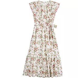 LC Lauren Conrad Scalloped Ruffle Sleeve Midi Dress in 2X